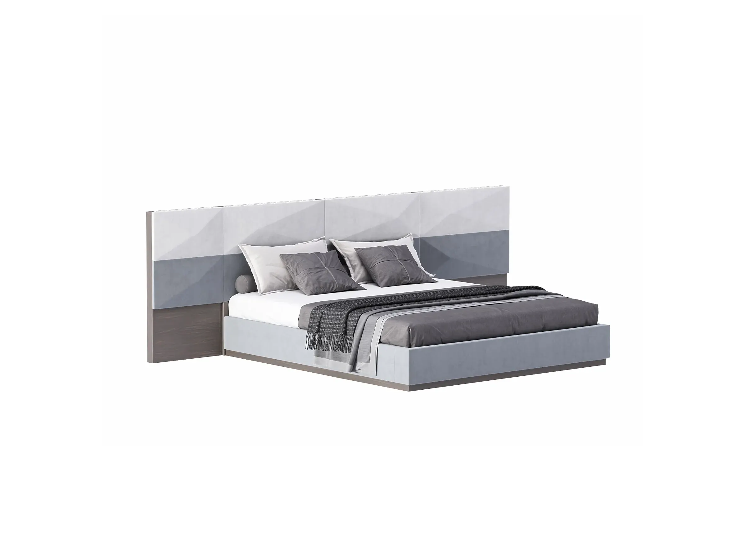 Hexa Storage Bed with Asymmetric Extensions